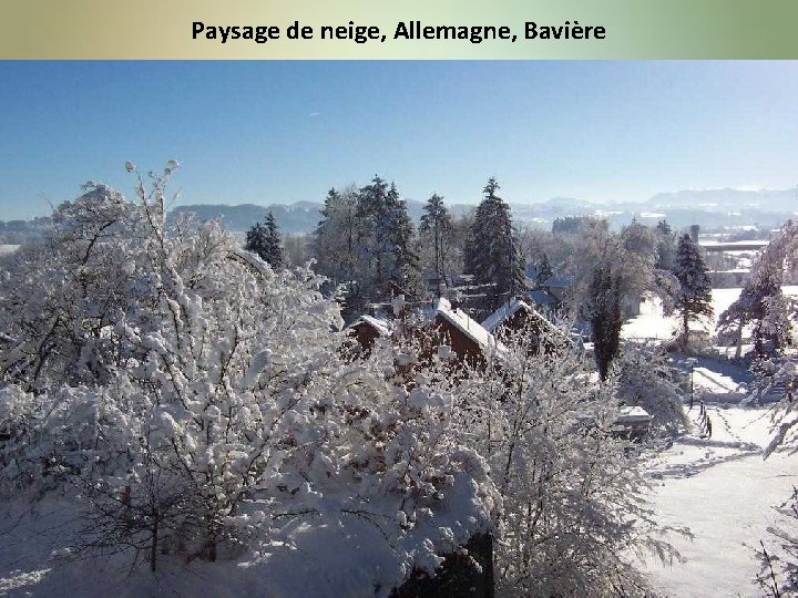 Paysage de neige, Allemagne, Bavière 