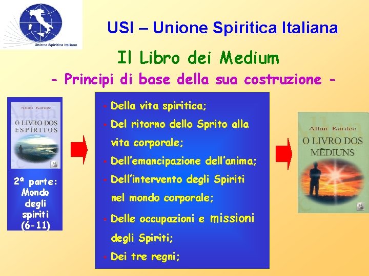 USI – Unione Spiritica Italiana Il Libro dei Medium - Principi di base della