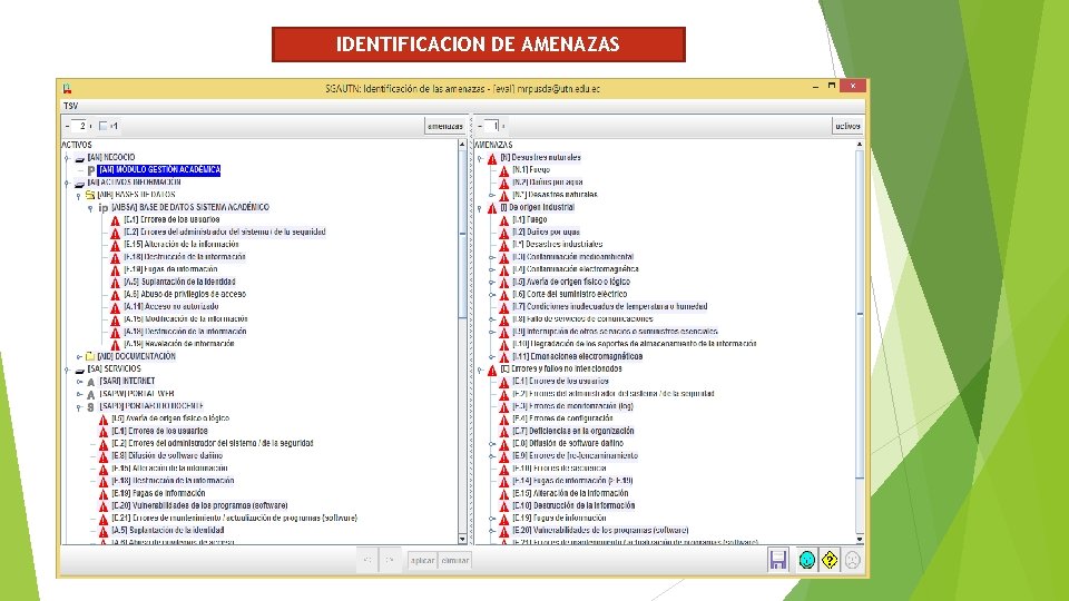 IDENTIFICACION DE AMENAZAS 