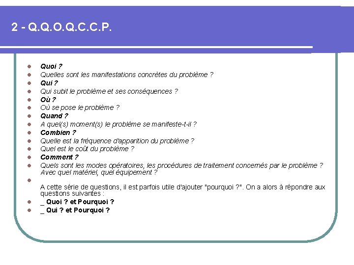 2 - Q. Q. O. Q. C. C. P. l l l l Quoi