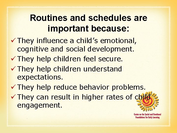 WWB Training Kit 3 Helping Children Understand Routines