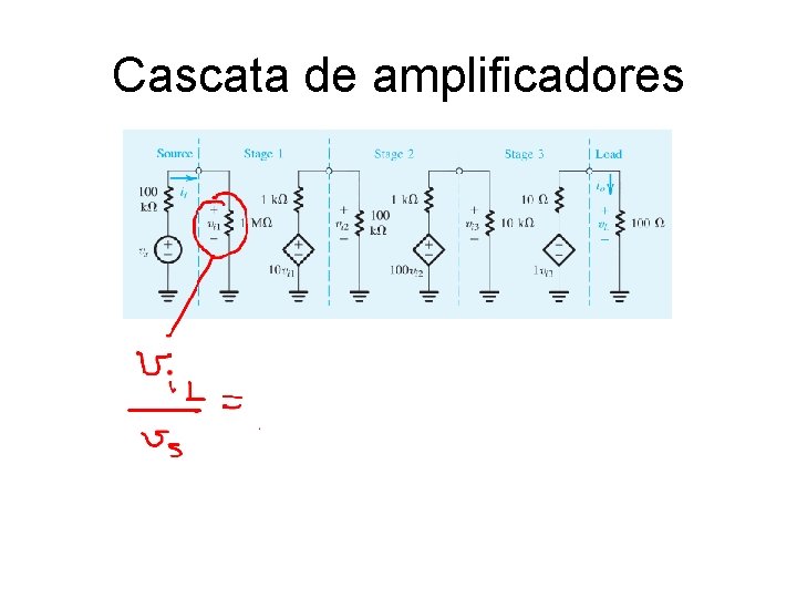 Cascata de amplificadores Cascata de amplificadores