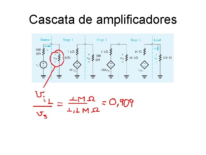 Cascata de amplificadores Cascata de amplificadores