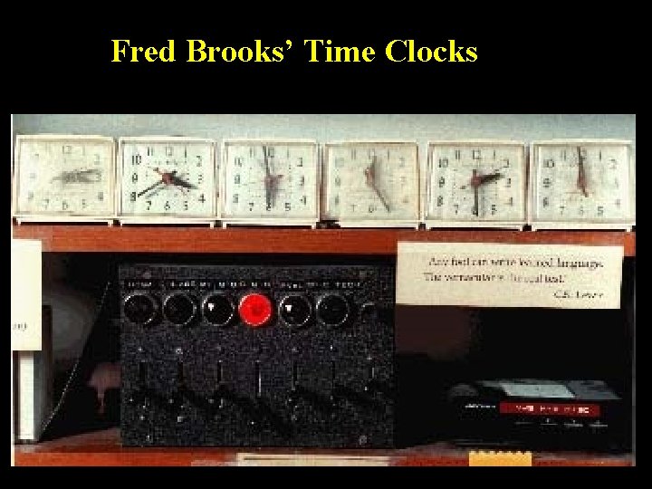 Fred Brooks’ Time Clocks 