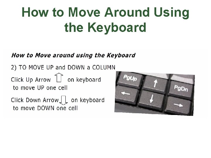 How to Move Around Using the Keyboard 