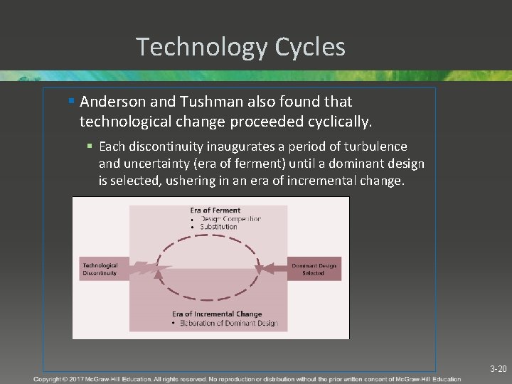Technology Cycles § Anderson and Tushman also found that technological change proceeded cyclically. §