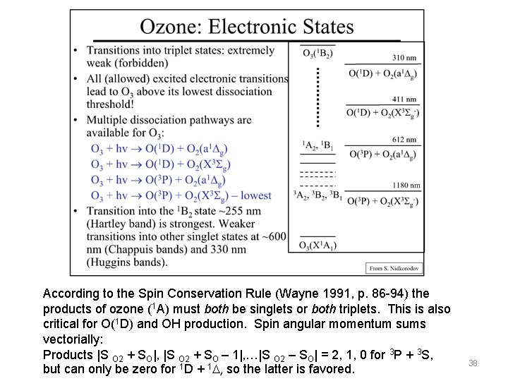 According to the Spin Conservation Rule (Wayne 1991, p. 86 -94) the products of