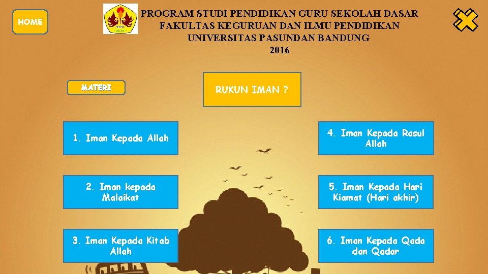 PROGRAM STUDI PENDIDIKAN GURU SEKOLAH DASAR FAKULTAS KEGURUAN DAN ILMU PENDIDIKAN UNIVERSITAS PASUNDAN BANDUNG