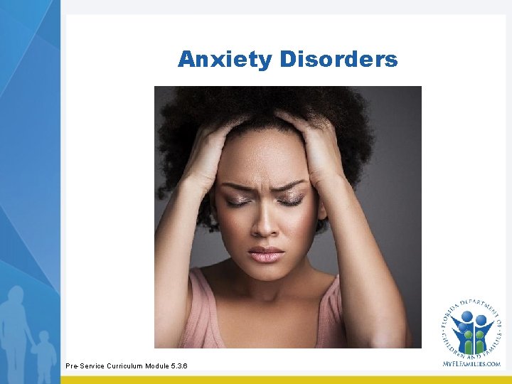 Anxiety Disorders Pre-Service Curriculum Module 5. 3. 6 