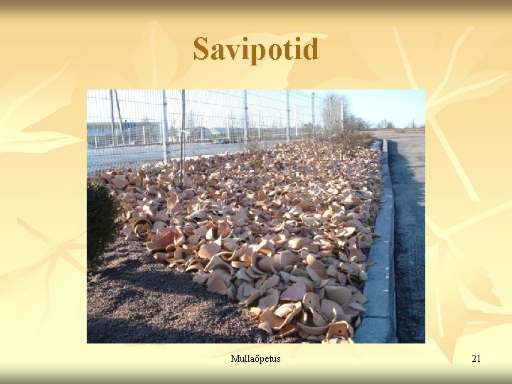 Savipotid Mullaõpetus 21 Savipotid Mullaõpetus 21