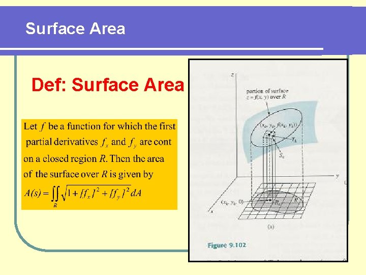 Surface Area Def: Surface Area 