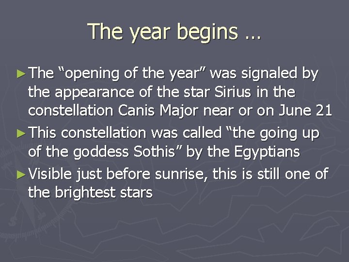 The year begins … ► The “opening of the year” was signaled by the The year begins … ► The “opening of the year” was signaled by the
