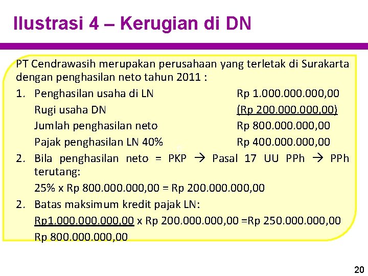 Ilustrasi 4 – Kerugian di DN PT Cendrawasih merupakan perusahaan yang terletak di Surakarta