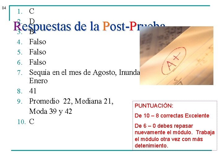 84 C D B Falso Sequía en el mes de Agosto, Inundación en el