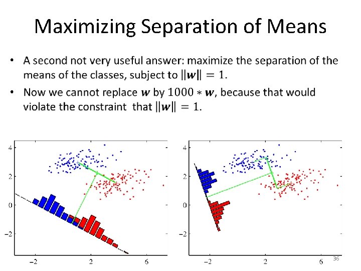 Maximizing Separation of Means • 36 