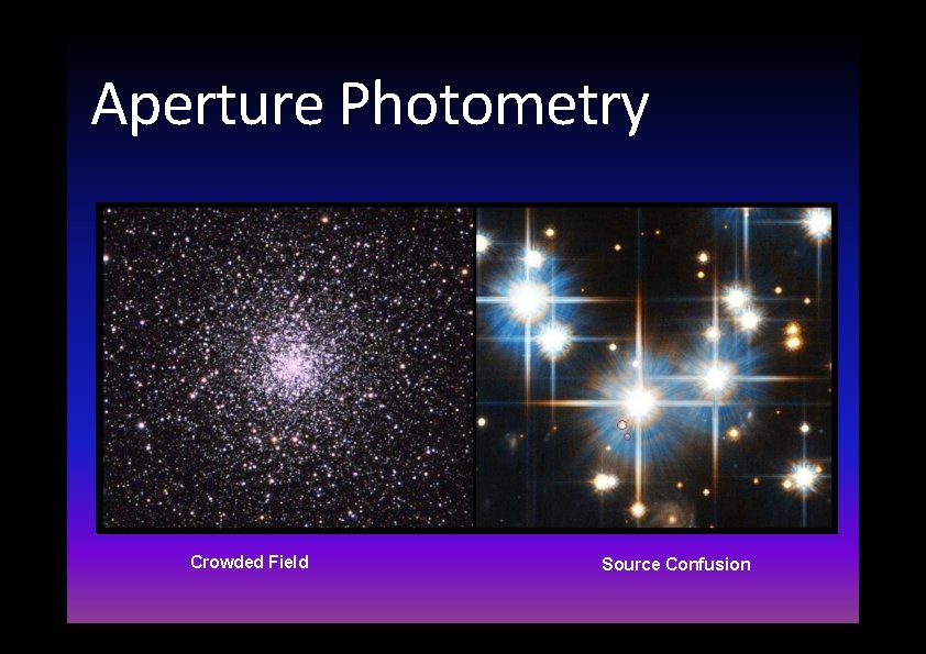 Aperture Photometry Crowded Field Source Confusion 