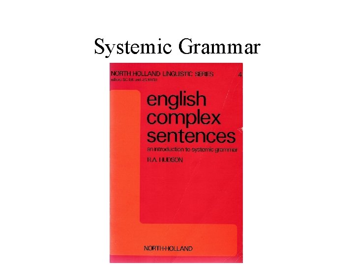 Systemic Grammar 