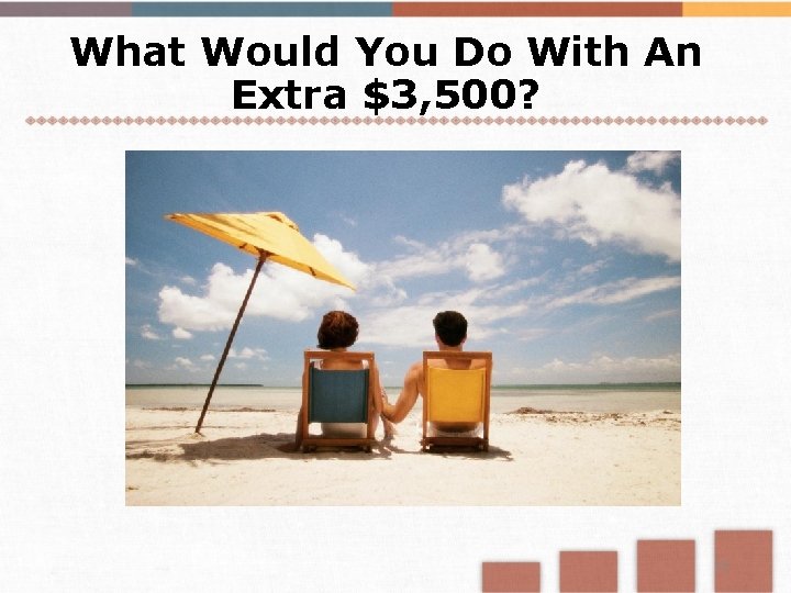 What Would You Do With An Extra $3, 500? 15 