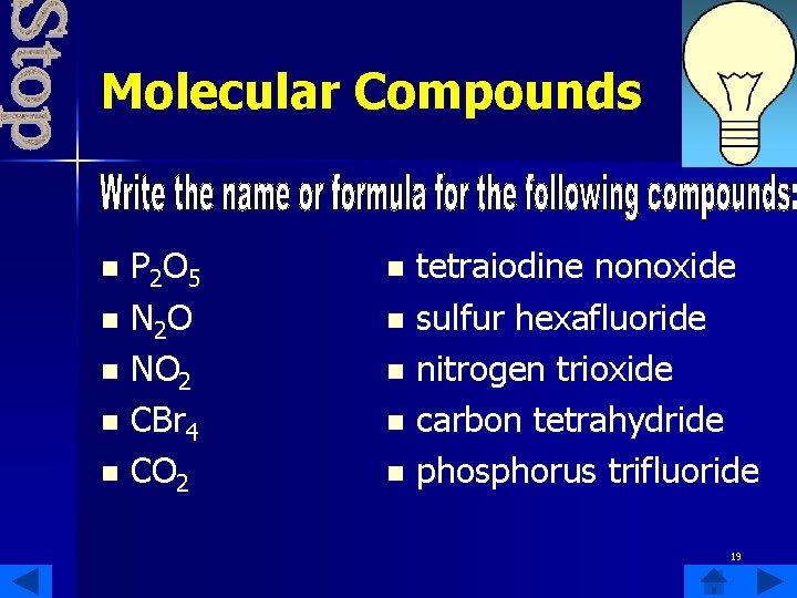 Molecular Compounds P 2 O 5 n N 2 O n NO 2 n