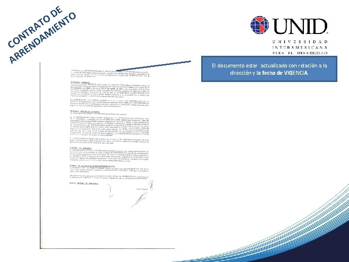 DE O TO ENT A R MI T N DA O C EN R