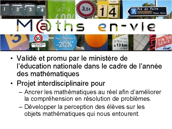 M@ths en vie • Validé et promu par le ministère de l’éducation nationale dans