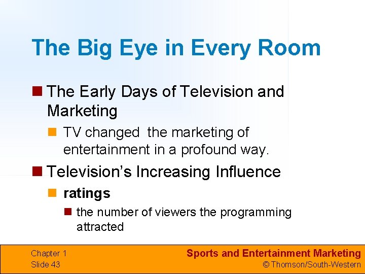 The Big Eye in Every Room n The Early Days of Television and Marketing