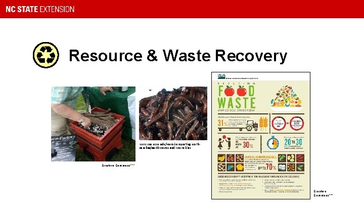 Resource & Waste Recovery www. ces. ncsu. edu/vermicomposting-northcarolina/earthworms-and-worm-bins Creative Commons*** 