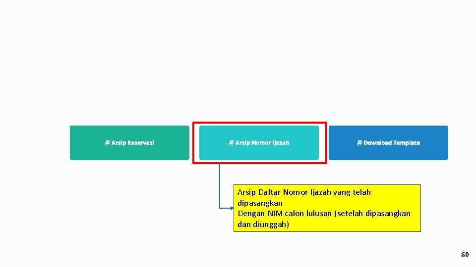 Arsip Daftar Nomor Ijazah yang telah dipasangkan Dengan NIM calon lulusan (setelah dipasangkan diunggah)