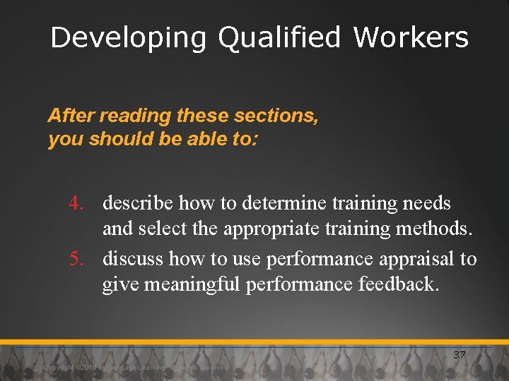 Developing Qualified Workers After reading these sections, you should be able to: 4. describe Developing Qualified Workers After reading these sections, you should be able to: 4. describe