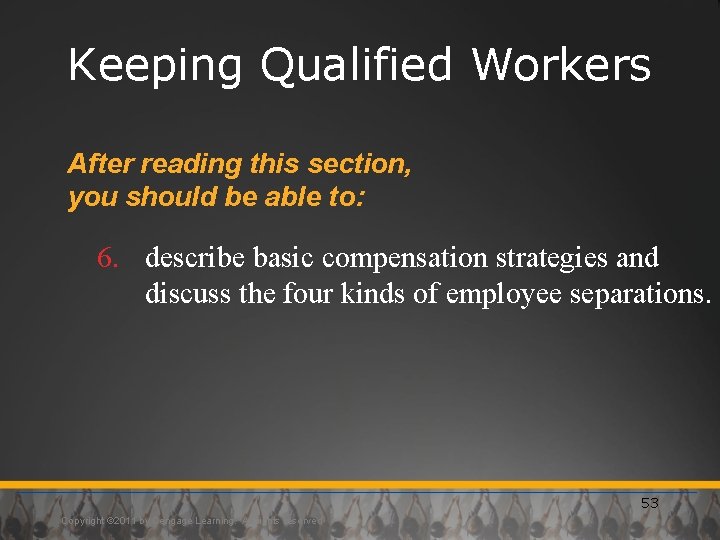 Keeping Qualified Workers After reading this section, you should be able to: 6. describe Keeping Qualified Workers After reading this section, you should be able to: 6. describe