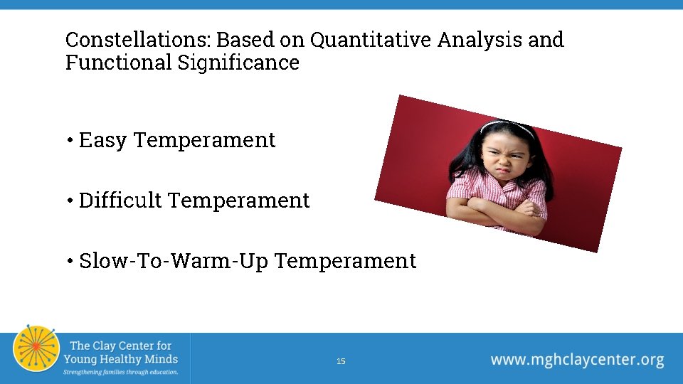Constellations: Based on Quantitative Analysis and Functional Significance • Easy Temperament • Difficult Temperament Constellations: Based on Quantitative Analysis and Functional Significance • Easy Temperament • Difficult Temperament