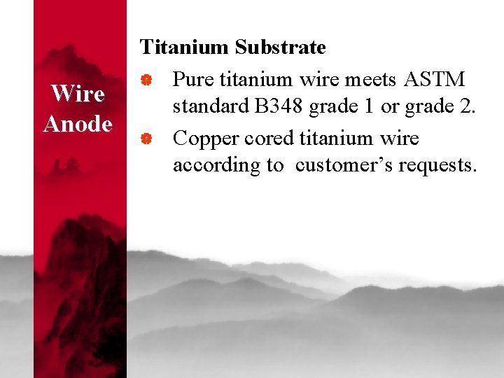 Wire Anode Titanium Substrate | Pure titanium wire meets ASTM standard B 348 grade