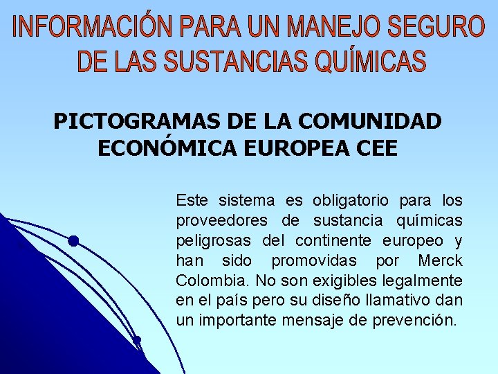 PICTOGRAMAS DE LA COMUNIDAD ECONÓMICA EUROPEA CEE Este sistema es obligatorio para los proveedores