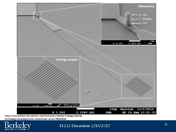 http: //www. oxford-instruments. com/businesses/nanotechnology/plasmatechnology/campaigns/sem-competition-winner-%281%29 EE 232 Discussion 2/16/2017 24 http: //www. oxford-instruments. com/businesses/nanotechnology/plasmatechnology/campaigns/sem-competition-winner-%281%29 EE 232 Discussion 2/16/2017 24
