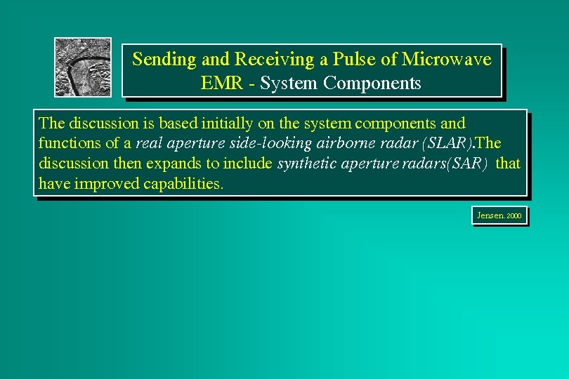 Sending and Receiving a Pulse of Microwave EMR - System Components The discussion is