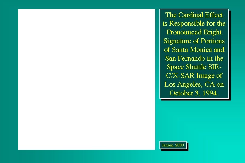 The Cardinal Effect is Responsible for the Pronounced Bright Signature of Portions of Santa