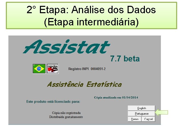 2° Etapa: Análise dos Dados (Etapa intermediária) 