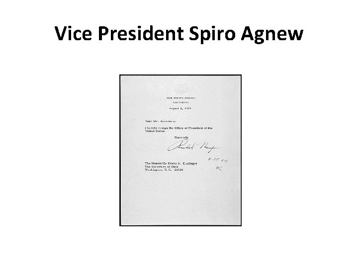 Vice President Spiro Agnew 