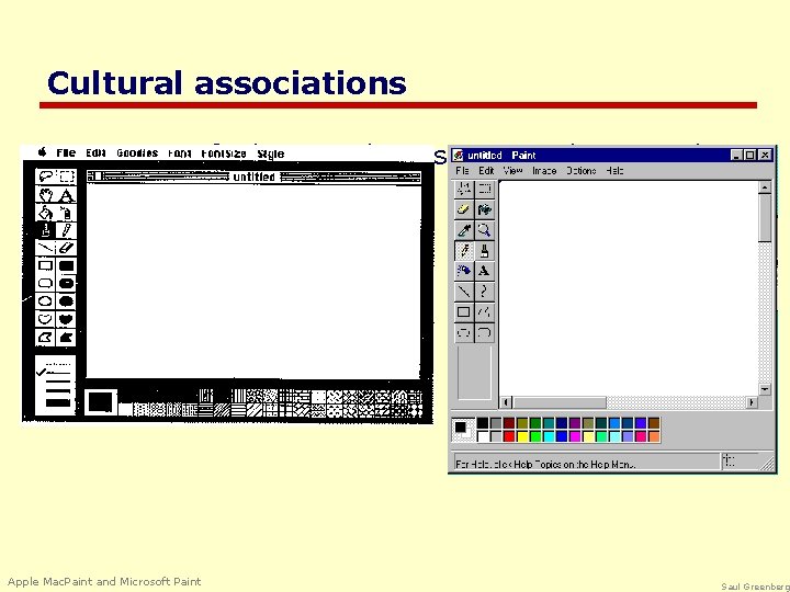 Cultural associations A Mac user finds a Windows system only somewhat familiar Apple Mac.