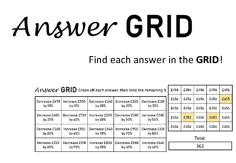Find each answer in the GRID! 