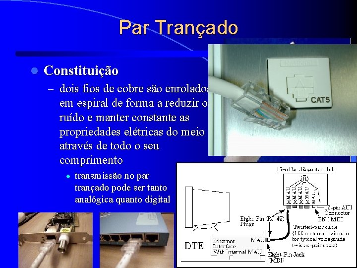 Par Trançado l Constituição – dois fios de cobre são enrolados em espiral de