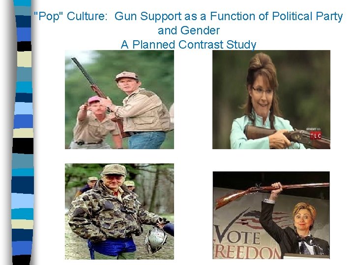 "Pop" Culture: Gun Support as a Function of Political Party and Gender A Planned