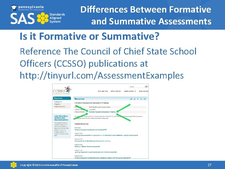 Differences Between Formative and Summative Assessments Is it Formative or Summative? Reference The Council