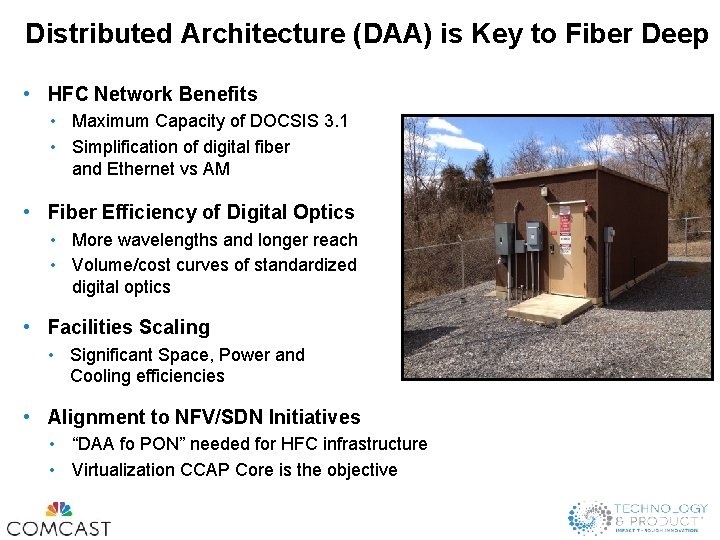 Distributed Architecture (DAA) is Key to Fiber Deep • HFC Network Benefits • Maximum