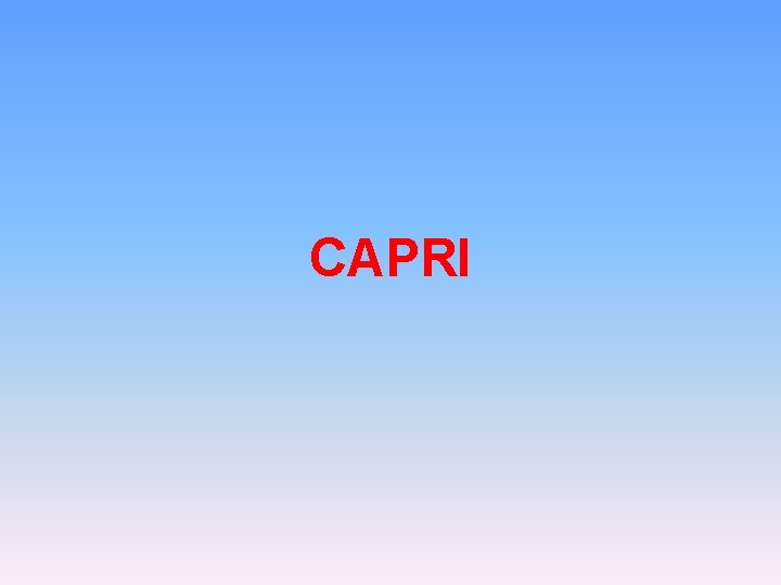 CAPRI 
