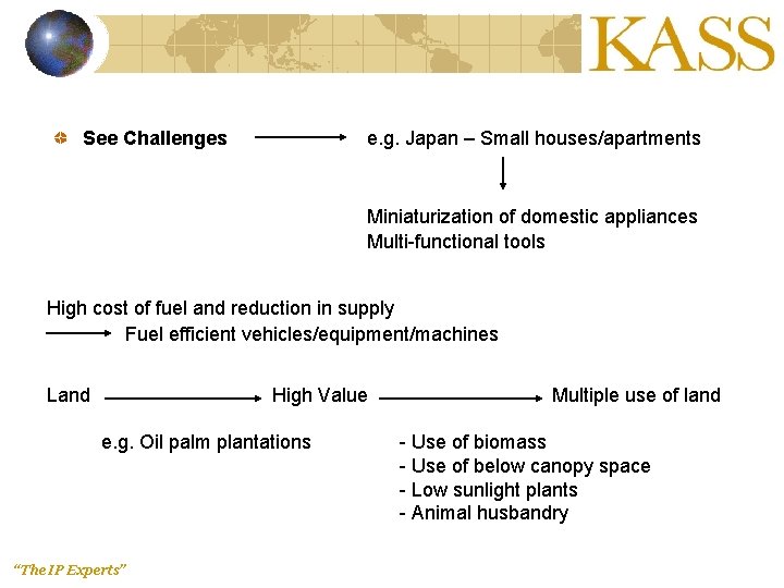 See Challenges e. g. Japan – Small houses/apartments Miniaturization of domestic appliances Multi-functional tools