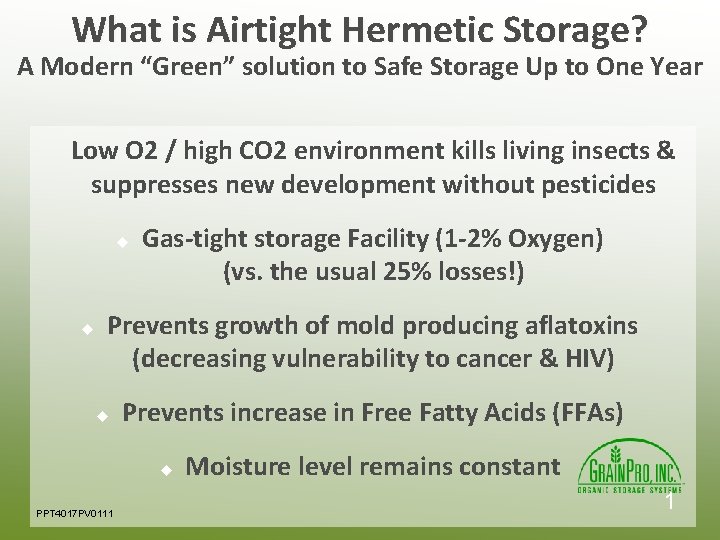 What is Airtight Hermetic Storage? A Modern “Green” solution to Safe Storage Up to