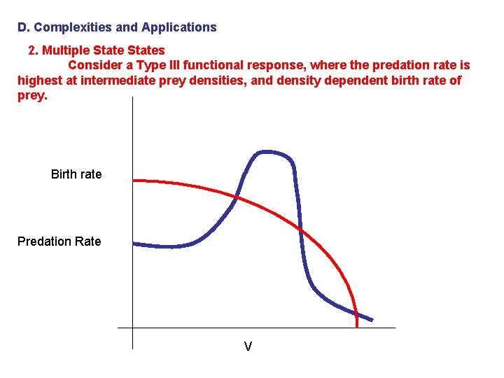 D. Complexities and Applications 2. Multiple States Consider a Type III functional response, where