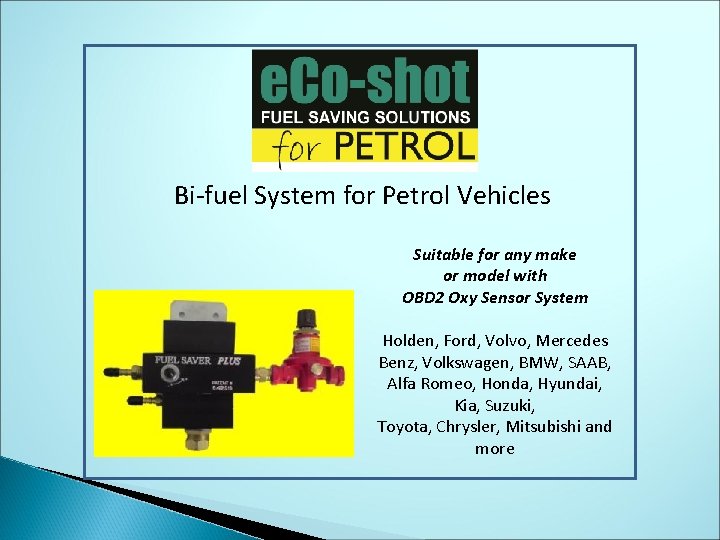 Bi-fuel System for Petrol Vehicles Suitable for any make or model with OBD 2