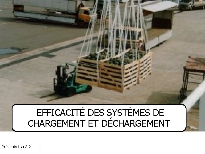 Definir actores/roles/ Expectativas. EFFICACITÉ DES SYSTÈMES DE CHARGEMENT ET DÉCHARGEMENT Présentation 3. 2 